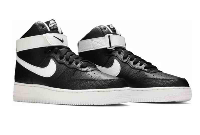 Men's Air Force 1 High Black White Shoes 0298