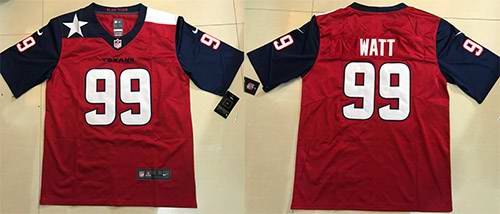 Men's Houston Texans Customized Red Limited Stitched Jersey