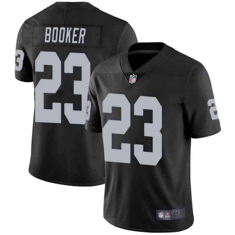 Men's Las Vegas Raiders #23 Devontae Booker Black Vapor Untouchable Limited Stitched Jersey