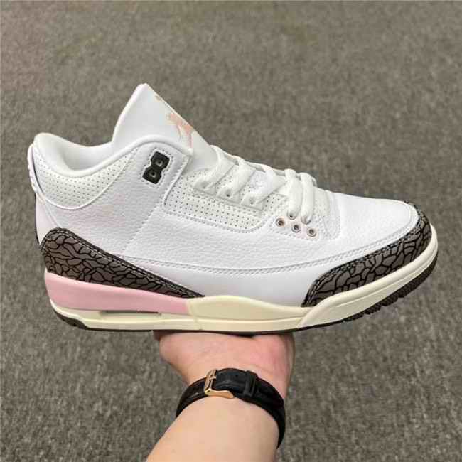 Men's Running weapon Air Jordan 3 White/Pink Shoes 082