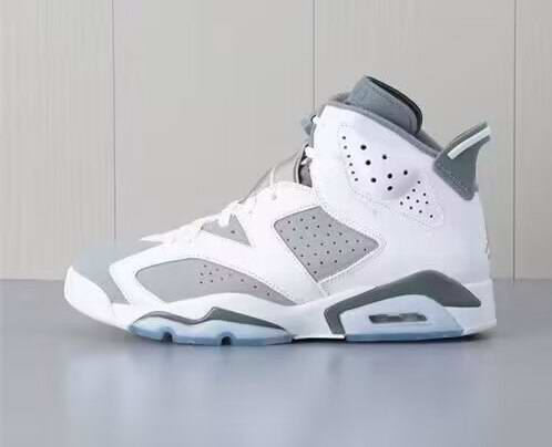 Men's Running Weapon Air Jordan 6 White Gray Shoes 060