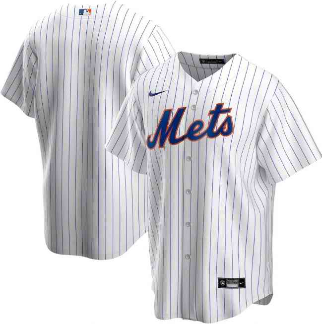 Men's New York Mets Blank White Cool Base Stitched Jersey