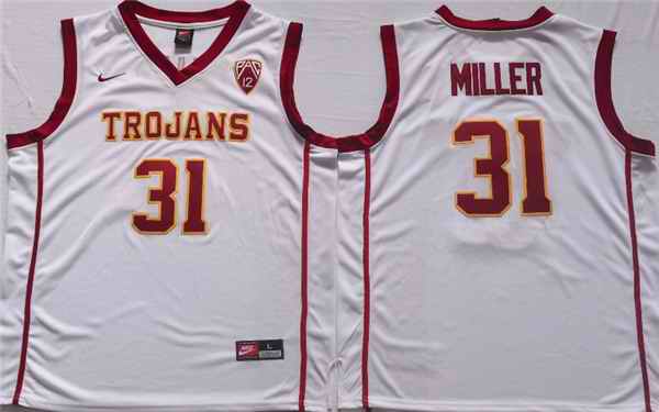 Men's USC Trojans #31 Cheryl Miller White Stitched Jersey