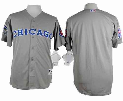 Cubs Blank Grey 1990 Turn Back The Clock Stitched MLB Jersey
