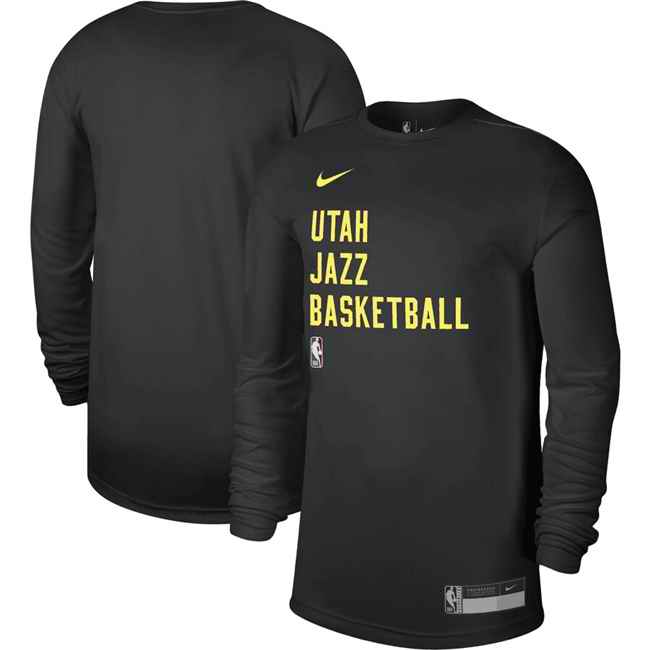 Men's Utah Jazz Black 2023/24 Legend On-Court Practice Long Sleeve T-Shirt