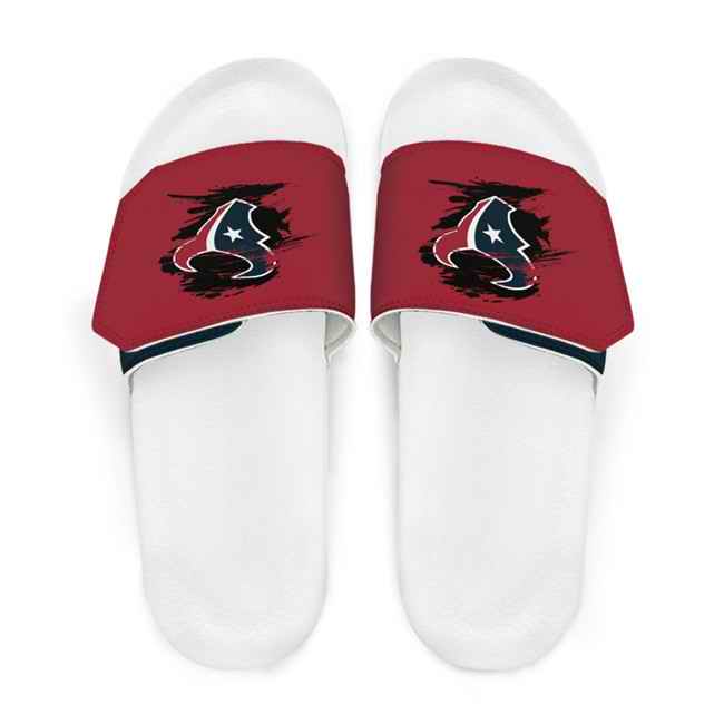Men's Houston Texans Beach Adjustable Slides Non-Slip Slippers/Sandals/Shoes 006