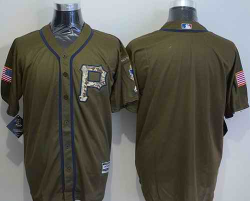 Pirates Blank Green Salute to Service Stitched MLB Jersey