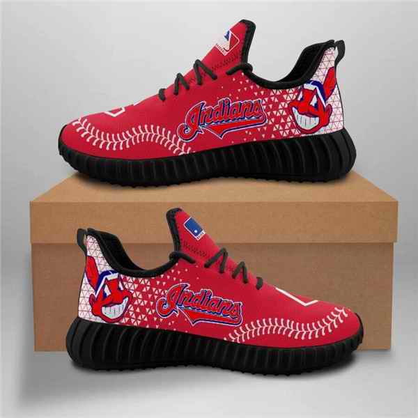Men's Cleveland Indians Mesh Knit Sneakers/Shoes 004