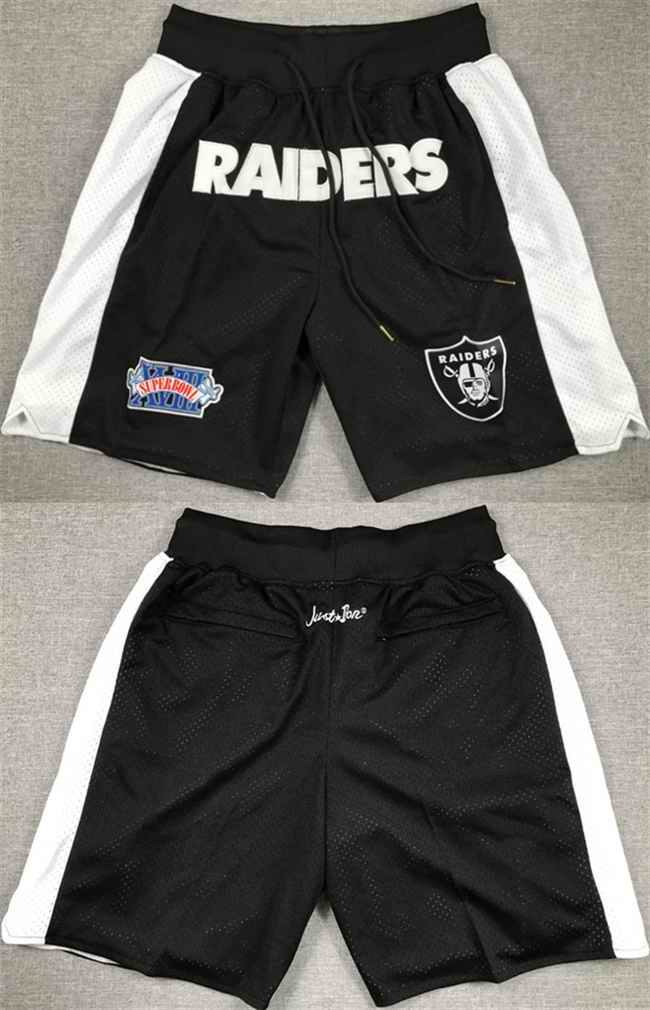 Men's Las Vegas Raiders Black/White Shorts