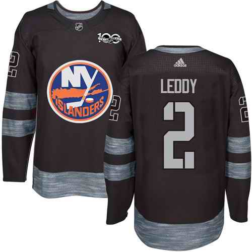 Islanders #2 Nick Leddy Black 1917-2017 100th Anniversary Stitched NHL Jersey