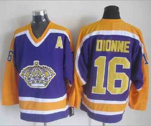Kings #16 Marcel Dionne Purple CCM Throwback Stitched NHL Jersey