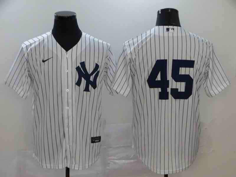 Men's New York Yankees #45 Gerrit Cole White Cool Base Stitched MLB Jersey
