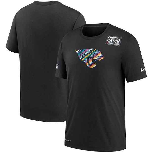 Men's Jacksonville Jaguars 2020 Black Sideline Crucial Catch Performance T-Shirt