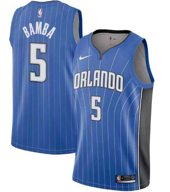 Men's Orlando Magic #5 Mohamed Bamba Royal Swingman Jersey