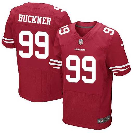 Men's San Francisco 49ers Customized Red Elite Stitched Jersey
