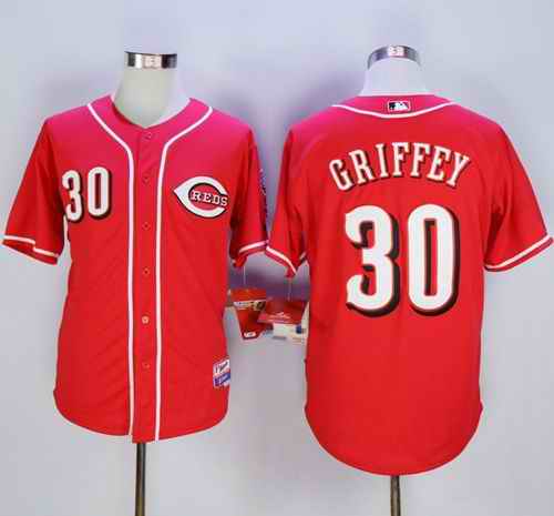 Reds #30 Ken Griffey Red Cool Base Stitched MLB Jersey
