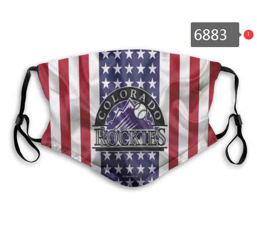 Colorado Rockies Face Mask 6883 Filter Pm2.5 (Pls check description for details)