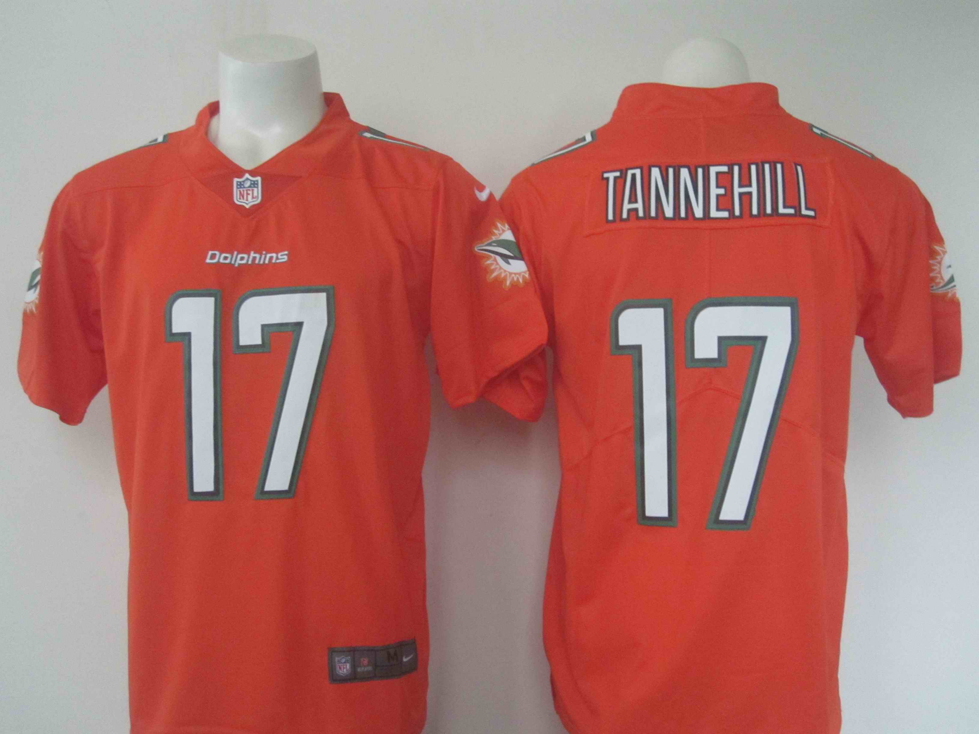 Men's Nike  Dolphins #17 Ryan Tannehill Orange Limited Rush Stitched NFL Jersey