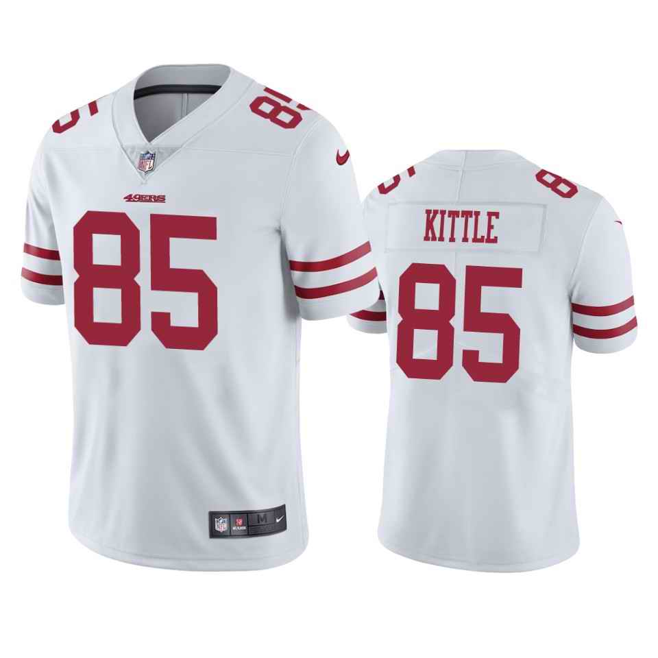 Youth NFL San Francisco 49ers #85 George Kittle White Vapor Untouchable Limited Stitched Jersey