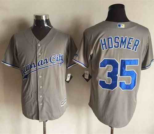 Royals #35 Eric Hosmer New Grey Cool Base Stitched MLB Jersey