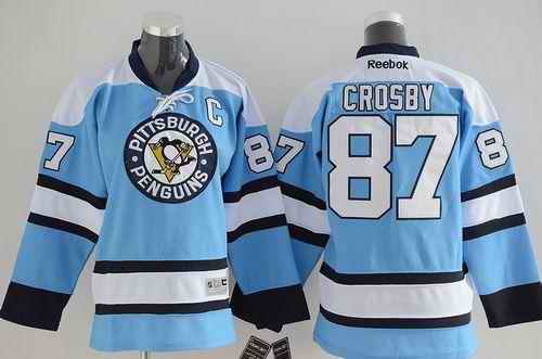 Penguins #87 Sidney Crosby Stitched Blue Youth NHL Jersey
