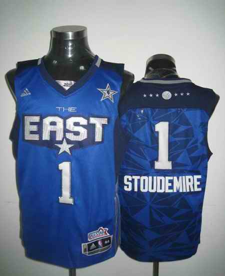 2011 All Star Knicks #1 Amar'e Stoudemire Blue Stitched NBA Jersey