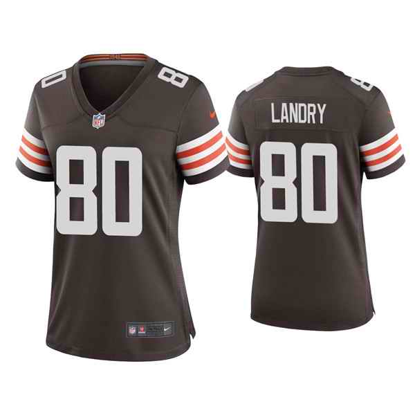 Women's Cleveland Browns #80 Jarvis Landry 2020 New Brown Stitched Jersey(Run Small)