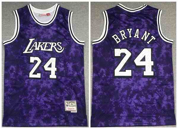 Men's Los Angeles Lakers #24 Kobe Bryant Purple Stitched Jersey