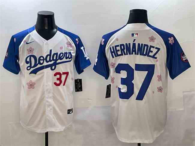 Men's Los Angeles Dodgers #37 Teoscar Hern