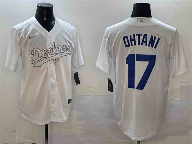 Men's Los Angeles Dodgers #17 Shohei Ohtani White Fashion Cool Base Stitched Baseball Jersey