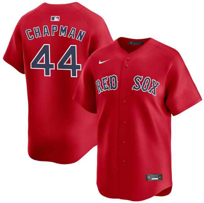Men's Boston Red Sox #44 Aroldis Chapman Red 2025 Alternate Limited Stitched Baseball Jersey