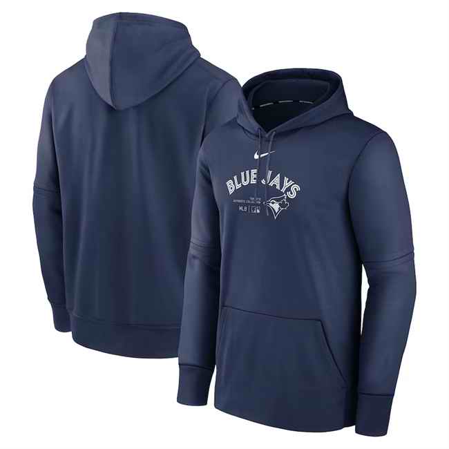 Men's Toronto Blue Jays Navy Collection Pre Game Therma Hoodie