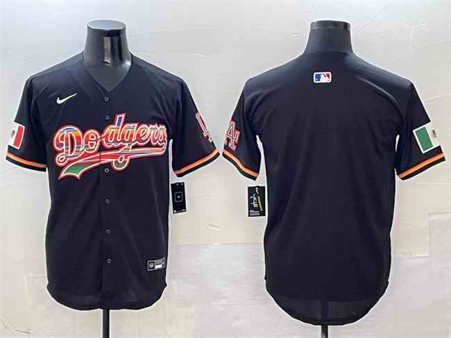 Men's Los Angeles Dodgers Blank Black Mexico Limited Stitched Baseball Jersey