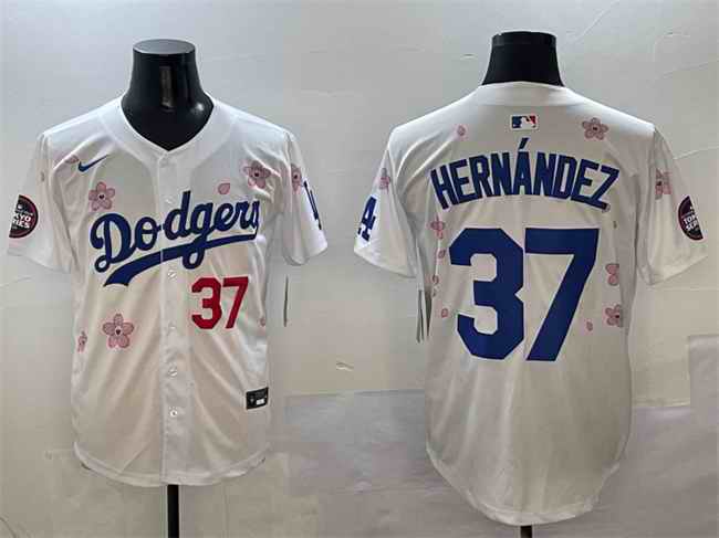 Men's Los Angeles Dodgers #37 Teoscar Hern