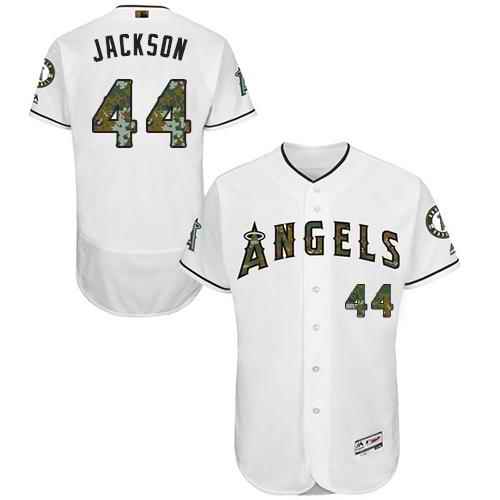 Angels of Anaheim #44 Reggie Jackson White Flexbase Collection 2016 Memorial Day Stitched Jersey