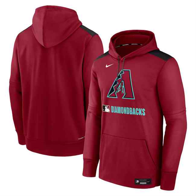Men's Arizona Diamondbacks Red Collection Performance Pullover Hoodie