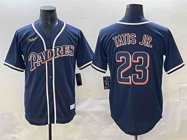 Men's San Diego Padres #23 Fernando Tatis Jr. Navy Stitched Baseball Jersey