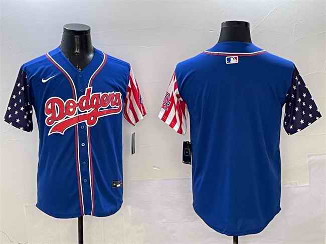Men's Los Angeles Dodgers Blank Royal American Style Limited Stitched Baseball Jersey