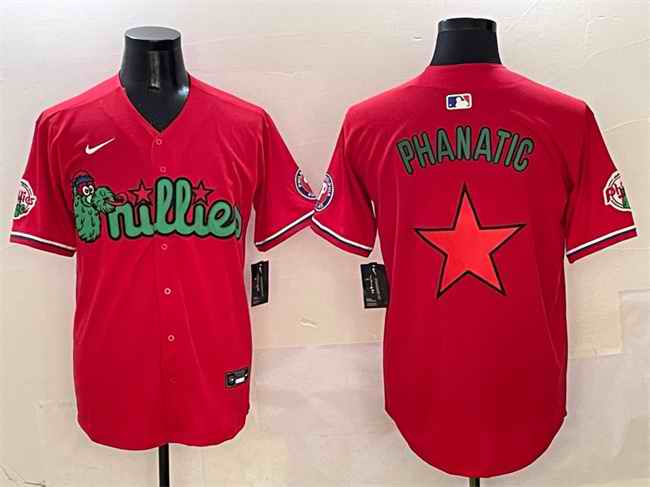 Men's Philadelphia Phillies Red Phanatic Limited Stitched Jersey