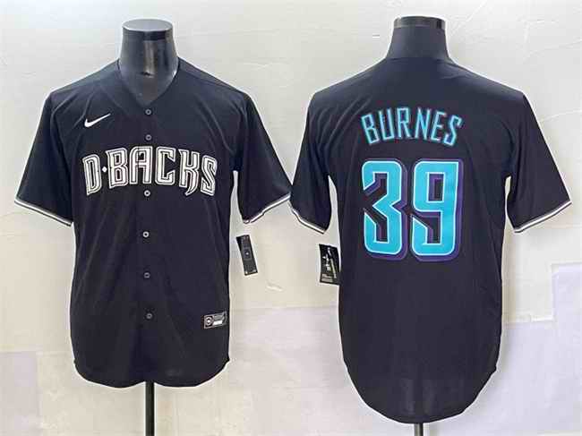 Men's Arizona Diamondbacks #39 Corbin Burnes Black Stitched Baseball Jersey
