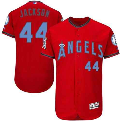 Angels of Anaheim #44 Reggie Jackson Red Flexbase Collection 2016 Father's Day Stitched Jersey
