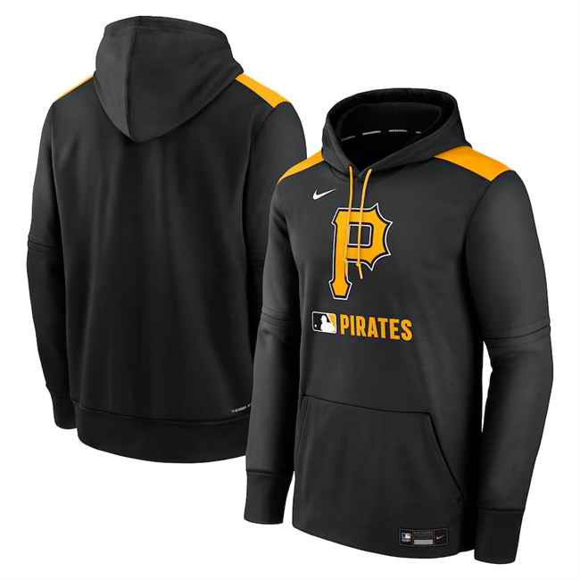 Men's Pittsburgh Pirates Black Collection Performance Pullover Hoodie