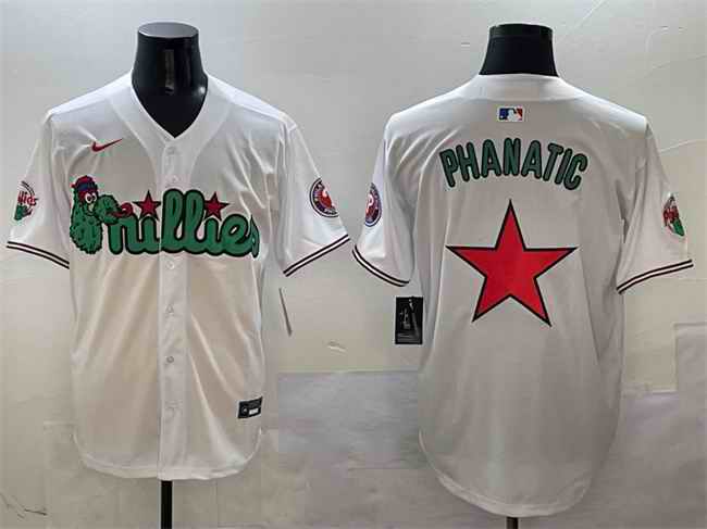 Men's Philadelphia Phillies White Phanatic Limited Stitched Jersey