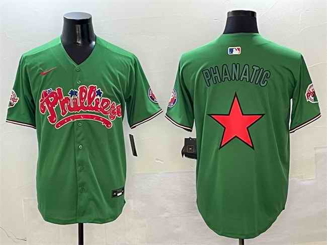 Men's Philadelphia Phillies Green Phanatic Limited Stitched Jersey