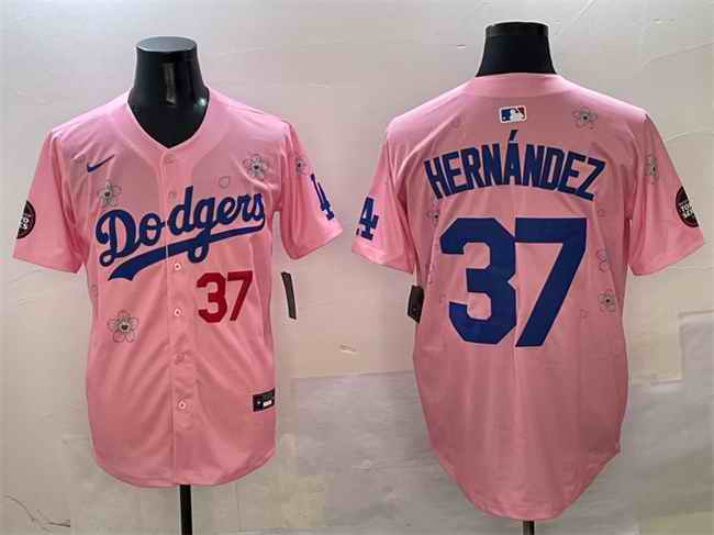 Men's Los Angeles Dodgers #37 Teoscar Hern
