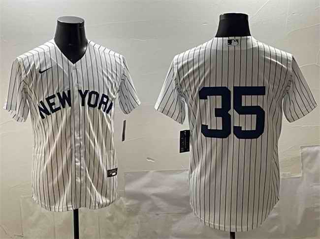 Men's New York Yankees #35 Cody Bellinger White Cool Base Stitched Baseball Jersey