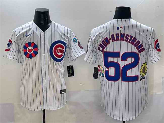 Men's Chicago Cubs #52 Pete Crow-Armstrong White 2025 Tokyo Series Limited Stitched Baseball Jersey
