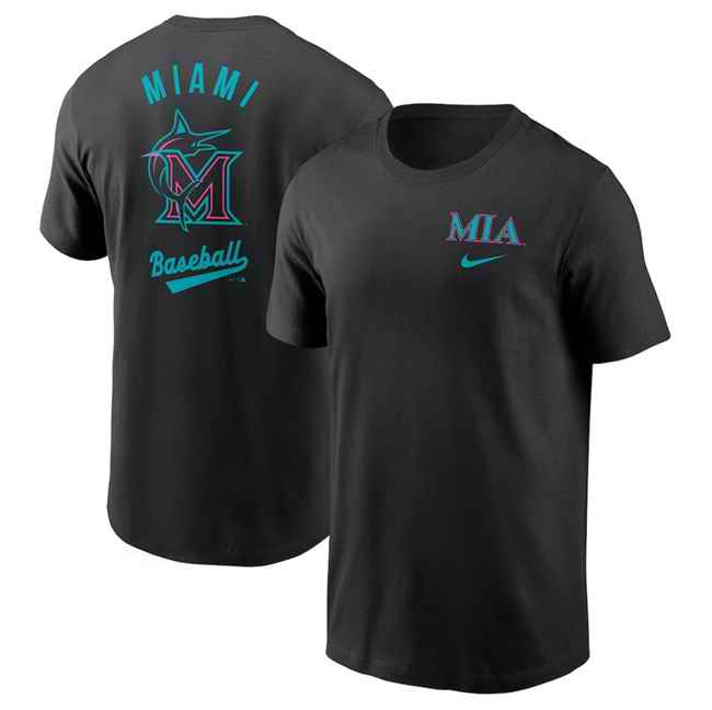 Men's Miami Marlins Black 2025 City Connect T-Shirt
