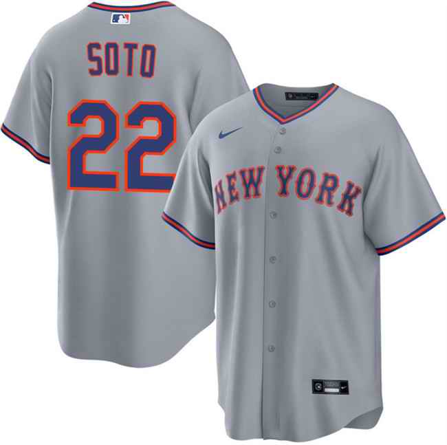 Men's New York Mets #22 Juan Soto Grey 2025 Limited Stitched Baseball Jersey