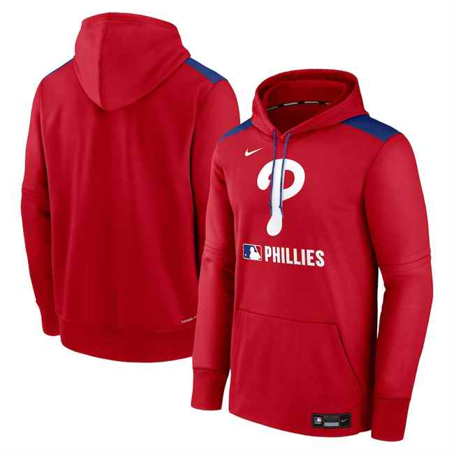 Men's Philadelphia Phillies Red Collection Performance Pullover Hoodie
